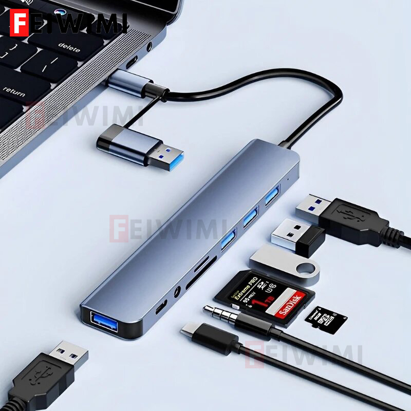 Laptop Accessories Hub - Adaptateur multiport USB C 8 en