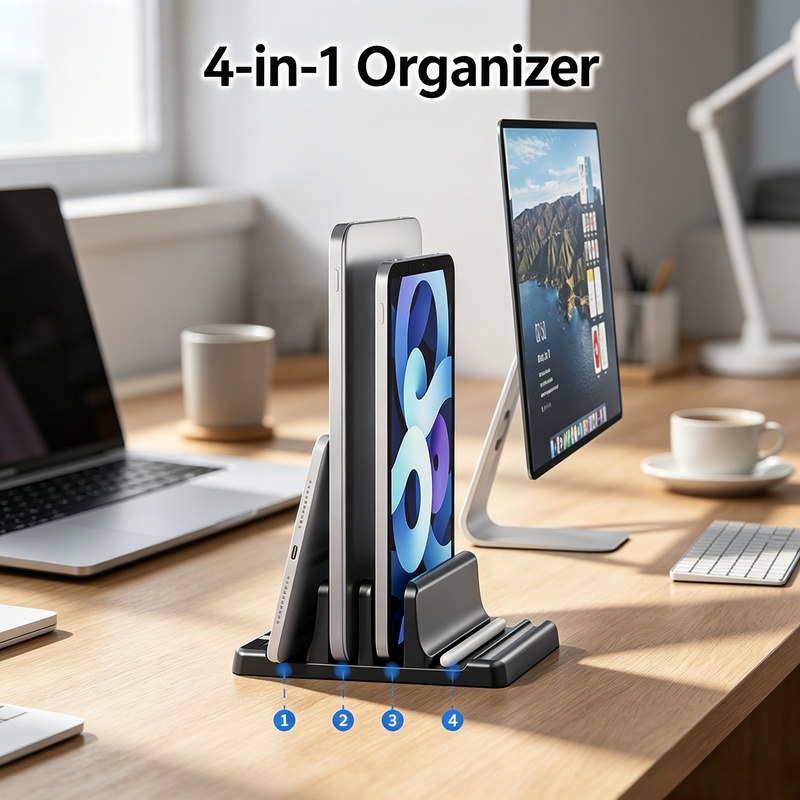 Laptop Accessories Organizer - Support vertical pour ordinateur portable, support