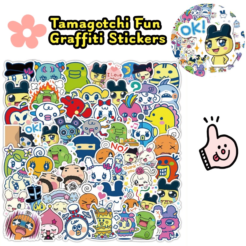 Accessories Laptop - Autocollants Tamagotchi japonais, animaux électroniques, Mametchi,