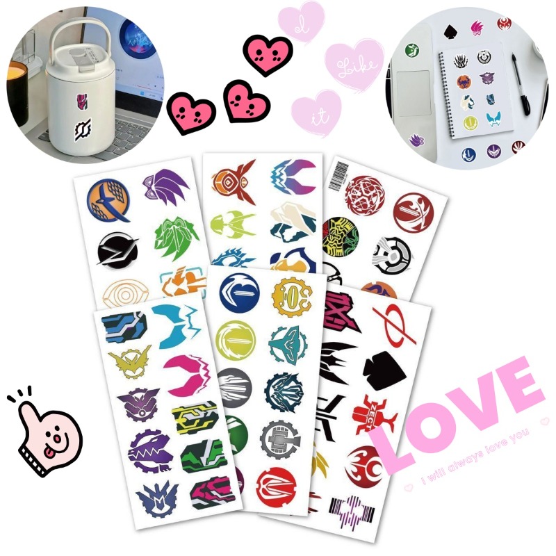 Accessories Laptop - 60 feuilles d'autocollants créatifs avec logo