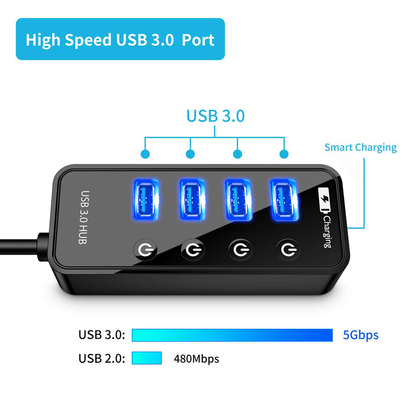USB HUB 3.0 4 7 ports chargeur - Laptop Lock Cable avis et prix