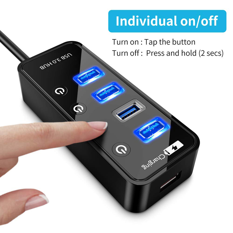 USB HUB 3.0 4 7 ports chargeur - Laptop Lock Cable avis et prix