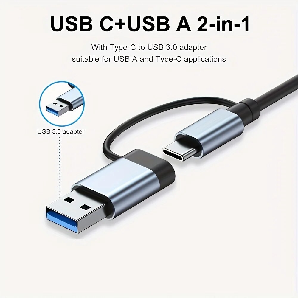 Hub USB3.0 2 en 1, 7 ports, ex - Laptop Accessories Price avis et prix